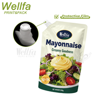 Sachet Doypack en plastique à bec verseur pour sauces liquides, qualité alimentaire, haute barrière, pour recharge de mayonnaise, ketchup, chili, BBQ, fabrication OEM