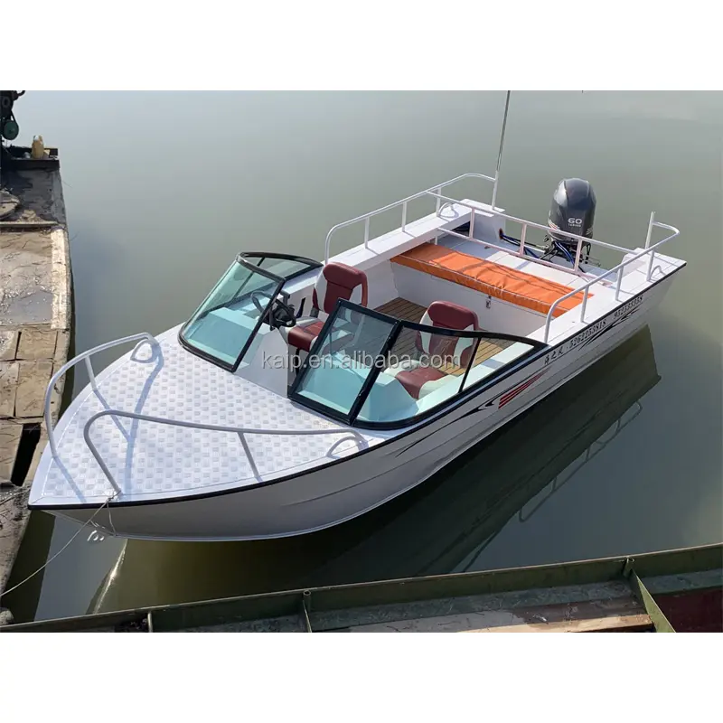 Attrezzatura da gioco d'acqua in fibra di vetro in alluminio barca a remi di lusso Mini Yacht di salvataggio adatto per laghi, fiumi e Offshore