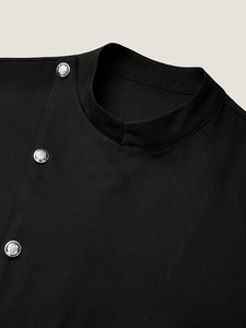 Costume <span class=keywords><strong>homme</strong></span> noir chic à col mandarin, blazer et pantalon unis à simple boutonnage, <span class=keywords><strong>tenue</strong></span> formelle pour <span class=keywords><strong>mariage</strong></span> ou soirée <span class=keywords><strong>décontractée</strong></span> élégante - Product Image 4