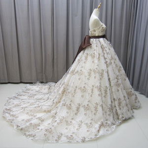 Robe de soirée dos nu pour femme, imprimé floral, manches détachables, robe de bal pour anniversaire, Mz0004 - Product Image 3