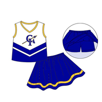 Uniforme scolaire d'été personnalisé pour frère et sœur, haut sans manches pour filles, jupe courte, uniforme d'équipe de compétition, ensemble uniforme scolaire