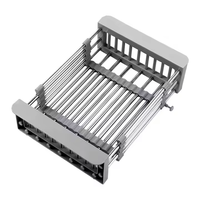 Égouttoir à vaisselle réglable Panier d'égouttage Organisateur de cuisine Étendoir à vaisselle extensible en acier inoxydable antirouille