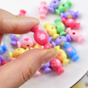 Color-<b>Blocked</b> Candy Acrylic Beads Mixed <b>Shapes</b> For Jewelry Making - Product Image 3