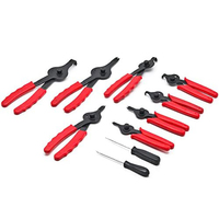 Pince à circlips pince à anneau élastique outils de réparation de véhicule externes et internes 11 pièces ensemble de pinces à circlips à anneau élastique
