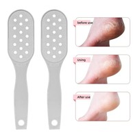 Râpe à talon professionnelle en acier inoxydable, brosse exfoliante, lime à pieds en métal pour callosités