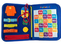 Tableau d'activités 8-en-1 pour tout-petits, jouet Montessori portable, animaux marins en feutre, pour l'éveil éducatif des enfants