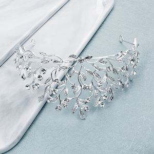 Couronne d'orchidées diamantées pour mariée, luxueuse, blanche, accessoires de mariage, spectacle beauté, cérémonie pour adultes, nouvelle collection, - Product Image 3
