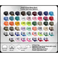 Casquette de baseball réglable à 5 panneaux en polyester et mousse avec impression de logo personnalisé par sublimation, style color block néon, type trucker