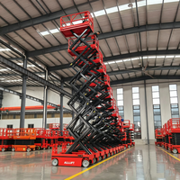 Plateforme de travail aérienne hydraulique CE ISO, plateforme élévatrice à ciseaux autopropulsée alimentée par batterie, plateforme de travail surélevée mobile, utilisation en entrepôt