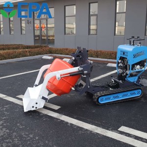 Mini hormigonera sobre orugas Pista de cemento Micro hormigonera móvil Mezclador automático Precio de hormigón ligero - Product Image 1