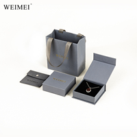WEIMEI Emballage de cadeau imprimé avec logo personnalisé blanc en carton Bracelet pendentif collier boîte d'emballage magnétique en papier pour bijoux