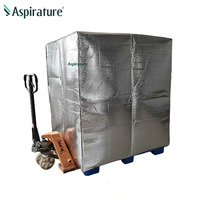 Couverture de plateau d'emballage isolante en aluminium réutilisable, offrant isolation et protection pour le transport de marchandises