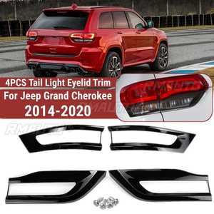 ฝาครอบไฟท้ายรถยนต์ 4 ชิ้น สำหรับ Jeep Grand Cherokee 2014-2020 กรอบตกแต่งไฟท้าย - Product Image 1