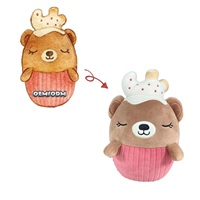 Boneka Hewan OEM Lucu Warna Pink Coklat, Mainan Beruang Super Lembut Isi Kapas PP, Pereda Stres, Hadiah Anak untuk Pesta/Ulang Tahun