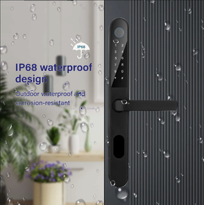 <span class=keywords><strong>Serrure</strong></span> Intelligente Extérieure Étanche en Acier Inoxydable 304 avec Connectivité Wi-Fi, Prise en Charge de la Carte IC et du Déverrouillage par Empreinte Digitale pour Porte en Verre Cloud - Product Image 1