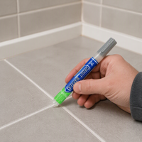 Marqueur de joint de carrelage à base d'eau, colorant pour joints, 12 couleurs, pour réparation et retouche des joints de carrelage de cuisine, salle de bain, sol, bricolage
