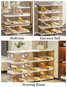 Pp Nhựa Đa Chức Năng Có Thể Gập Lại Giày Tổ Chức Tiết Kiệm Không Gian Giày Lưu Trữ Tủ Cho Nhà & Nhà Bếp Cho Cửa & Túi Sử Dụng - Product Image 3