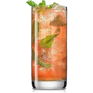 Hot Sale Highball Restaurant Hotel Glass 13oz Lead Free Crystal Mixed Cocktail Rocks Tumbler Water Mojito Cups Drinking Glasses