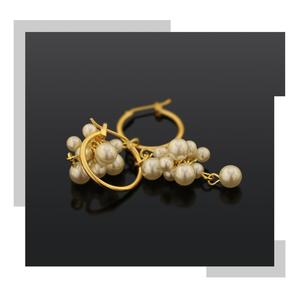 Di Temperamento europeo Ottone Plated18k Oro Naturale <span class=keywords><strong>Orecchini</strong></span> di <span class=keywords><strong>Perle</strong></span> Per Le Ragazze - Product Image 3