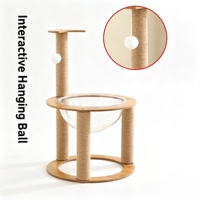 Direct usine : Arbre à chat capsule spatiale en acrylique transparent avec lit pour chat et griffoir en sisal, mobilier pour chat en bois, vente en gros