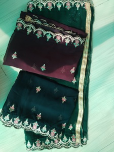 Lehenga Choli noir brodé de créateur avec dupatta pour mariage, fête, tenue festive et traditionnelle - Product Image 2