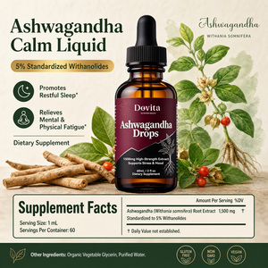 OEM Ashwagandha Drops Oral Liquid <b>Herbal</b> <b>Supplement</b> 1500mg High Strength Extract Dietary <b>Supplement</b> for Stress and Mood - Product Image 3