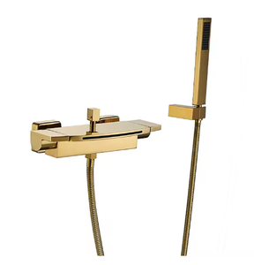 Grifo de ducha de baño de lujo de alta calidad de nuevo diseño, grifo de bañera de <span class=keywords><strong>cascada</strong></span> montado en la pared, grifo de latón de cerámica de un solo Mango para uso en <span class=keywords><strong>Hotel</strong></span> - Product Image 1