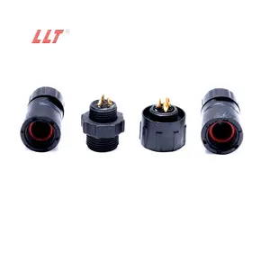 IP67 M14 3 Pin Small Cable Gland Waterproof Connector Socket For Street Light