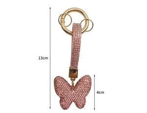 Porte-clés en forme de <span class=keywords><strong>papillon</strong></span> coloré personnalisé à suspendre, porte-clés de <span class=keywords><strong>voiture</strong></span> en strass 3D, porte-clés en diamant complet, porte-clés en forme de <span class=keywords><strong>papillon</strong></span> - Product Image 6