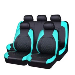 car Interior accessories durability comfortable Washable seat cover cushion Polyester Diamond Leather Car Seat Covers Full Set