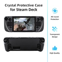 Coque de protection rigide en cristal transparente pour PC détachable pour accessoires de Console de jeu hôte de pont Steam