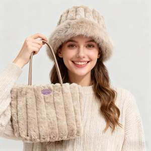 <span class=keywords><strong>Sac</strong></span> à main de shopping décontracté en peluche pour l'automne et l'hiver, fermeture éclair, tendance, polyvalent, grande capacité, <span class=keywords><strong>sac</strong></span> fourre-tout unique pour femmes - Product Image 6