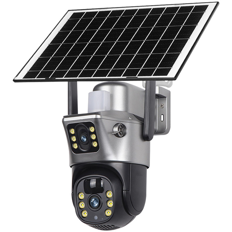 4G/WiFi <strong>Solar</strong> <strong>Camera</strong> Dual Lens Outdoor 8MP 4K IP CCTV <strong>Security</strong> <strong>Camera</strong> with SIM Card and Cloud Storage PIR Night Vision V380 Pro