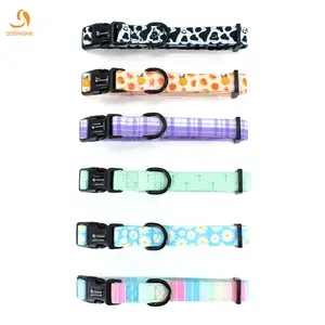 Cône de protection personnalisé de luxe collier de chien réglable rembourré doux produits pour animaux de compagnie fournitures colliers de chien motif de logo personnalisé