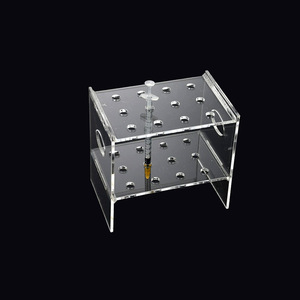 Soporte para jeringas CIDA, estante de fijación, soporte de plástico para pipetas y pajuelas, estante para tubos de ensayo resistente a altas temperaturas, ácidos y álcalis, GMP - Product Image 3