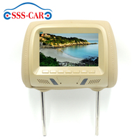 Reposacabezas de 7 pulgadas para espejo retrovisor de coche, Monitor Lcd práctico y duradero, 2 vídeos de entrada, superventas