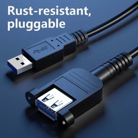 Cable de Extensión USB 3.0 para Montaje en Panel, 5 Gbps de Alta Velocidad, de Nailon para Impresora, con Tornillo y Longitud Personalizable
