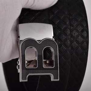 Cinturón de cuero genuino informal de negocios de gama alta para hombre, a cuadros transfronterizos con hebilla <span class=keywords><strong>B</strong></span> automática, cinturón de cintura de piel de vaca versátil - Product Image 4