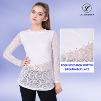 Jupe tutu en dentelle ultra-courte Origin pour entraînement de patinage artistique, robe en dentelle pour filles pour les examens