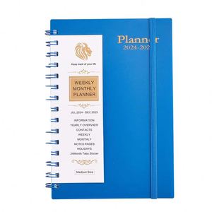 2025 PP Hardcover Weekly Monthly Daily Planner <b>Notebook</b> with Calendar A5 Spiral Journal <b>Notebooks</b> for Students - Product Image 1