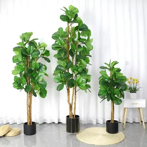 Hete Verkoop Oh Kunst Kunstmatige Ficus Lyrata Boom Nep Vioolblad Vijgenplant Kunstmatige Bonsai Boom Perfect Housewarming Cadeau Feest
