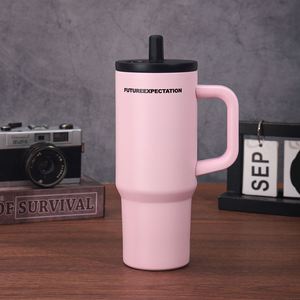 Gobelet de voyage pour voiture 24oz 720ml, tasse isotherme à double paroi avec couvercle et paille antidérapante pour les trajets routiers - Product Image 6