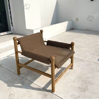Meilleur prix, chaise d'appoint en teck et rotin tressé de haute qualité, design moderne pour l'extérieur