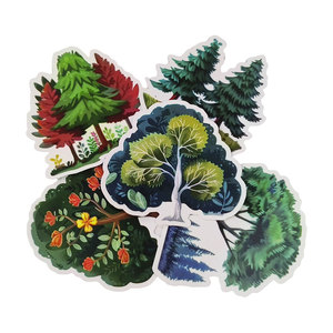 Etiqueta adhesiva privada personalizada en forma de árbol troquelado pared decorativa etiqueta adhesiva calcomanía - Product Image 4