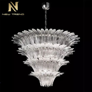 Lampe pendante menée en verre de lustre de salle de banquet de villa de hall d'hôtel fait sur commande d'intérieur de conception de luxe - Product Image 2