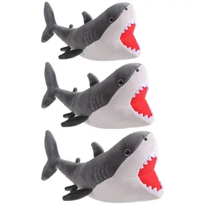 Cheap large size shark stuffed plush toy hugging pillow custom LOGO brand promotion gifts kids toy plush shark