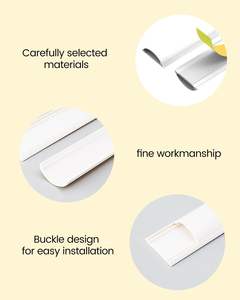 Kit de dissimulation de câbles en PVC de 1 mètre, 24x13 mm et 30x11 mm, pour dissimuler les câbles muraux de la télévision, bureau à domicile - Product Image 3