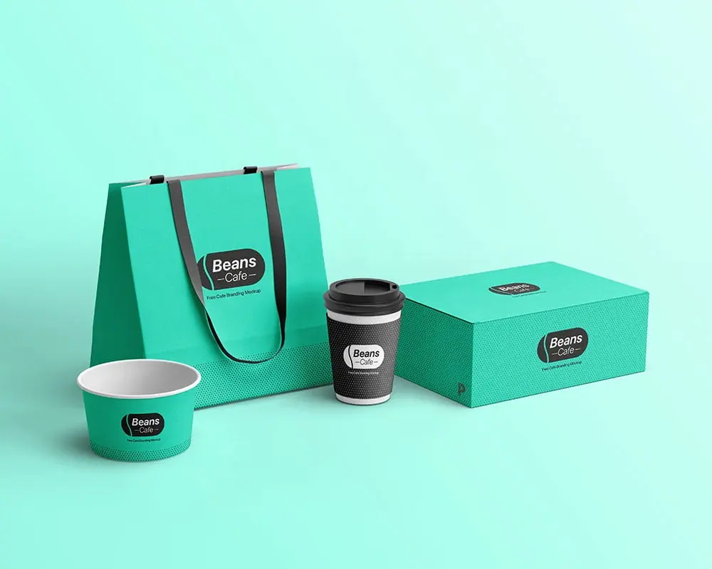 Caffè serie OEM stampato sacchetti di caffè personalizzati porta via tazze di caffè