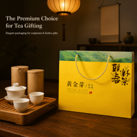 Boîte cadeau en papier personnalisée, imprimée en couleur, en carton plat, avec poignée en corde, pour emballage de thé, aliments, cadeaux de fêtes, OEM