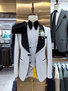 Trajes de cena de talla grande hechos a medida con chaleco y pantalones para ocasiones especiales, eventos de Gala, reuniones formales nocturnas, conjunto de 3 piezas - Product Image 3